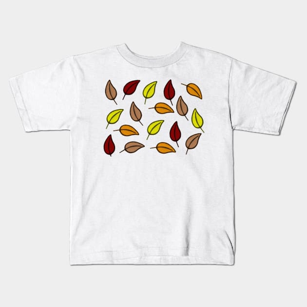 Fall Leaf Pack, Autumn Leaf Kids T-Shirt by thcreations1